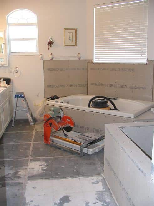 Bathroom Remodeling: Tile Saw and Backerboard