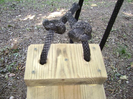Ashley's Stopper Knots for the Rope Tree Swing Seat (Bottom View)
