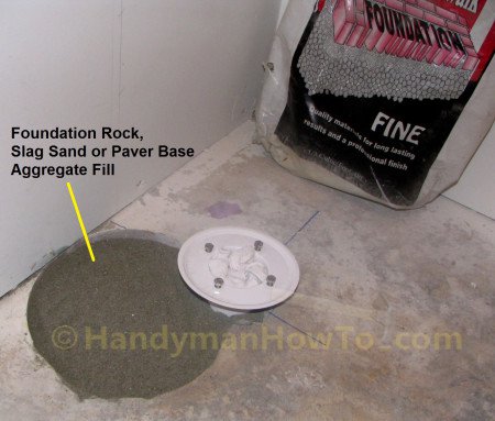 Basement Bathroom Shower Drain - Foundation Rock Fill
