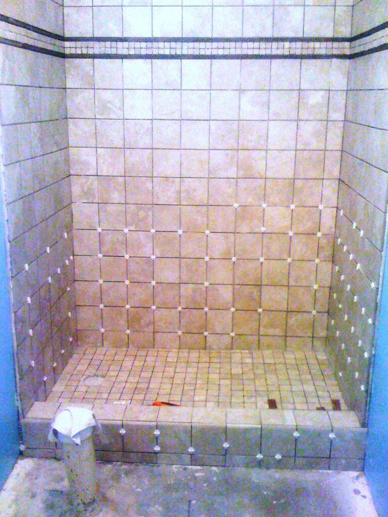 How to Finish a Basement Bathroom: Shower Stall Tile