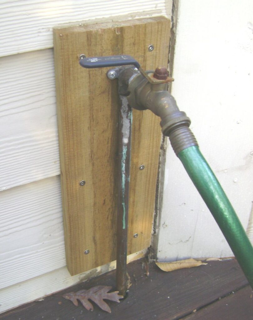 Exposed Copper Water Pipes and Hose Bib that Freezes in the Winter