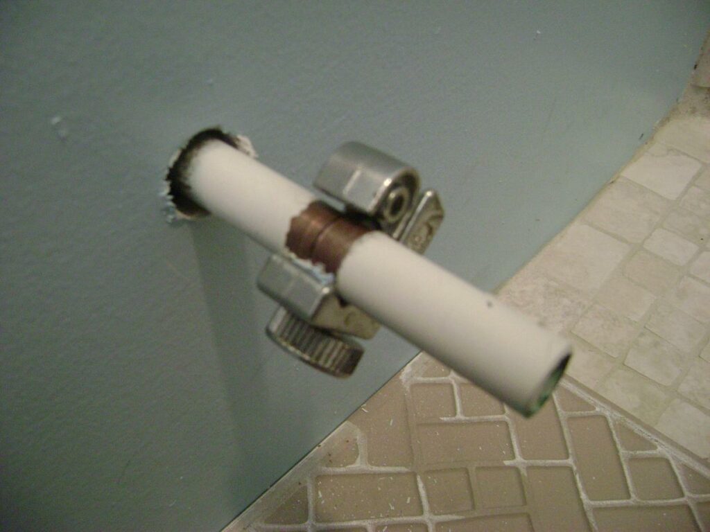 Basement Bathroom Plumbing Rough-In: Cut the Copper Pipe Stub