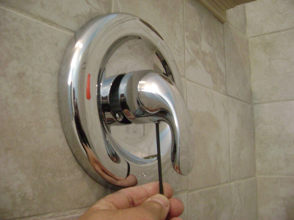 Basement Bathroom: Install the Shower Valve Handle