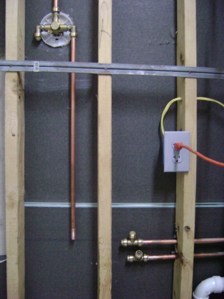 Basement Bathroom Plumbing: Shower Valve Water Supply Connections