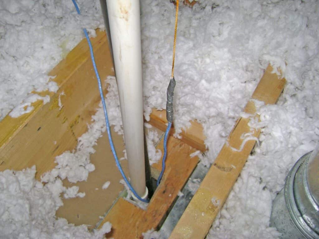 Ethernet Cable Pulled to the Attic
