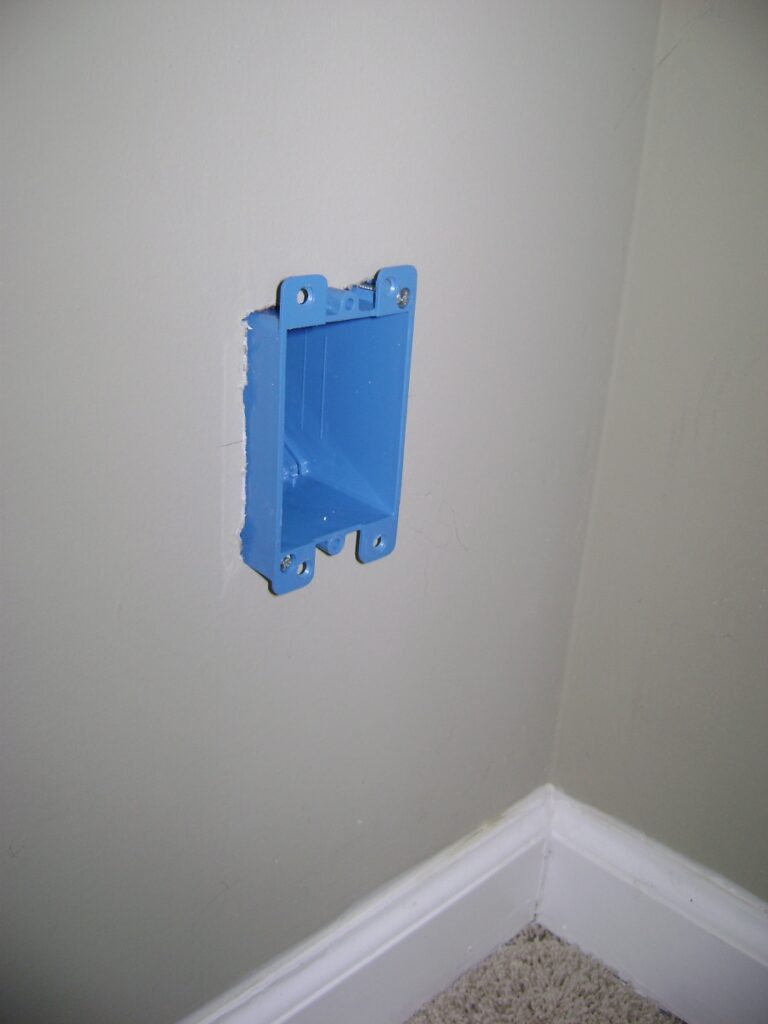 Fitting the Old Work Electrical Box in the Drywall