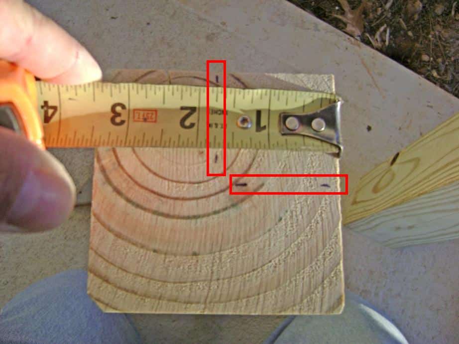 Build a Deck Rail: Measure 1-3/4 Inches to Locate the 4x4 Post Center