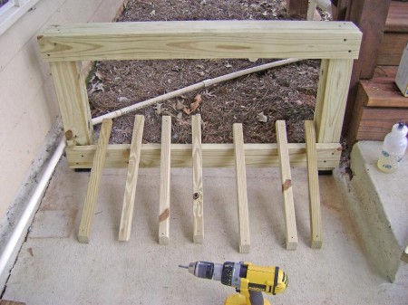 Build a Deck Rail on a Concrete Patio: Balusters and Deck Rail Frame