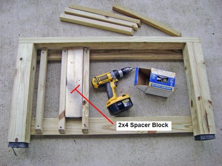 Build a Deck Rail: 2x4 Spacer Block to Set the Balusters