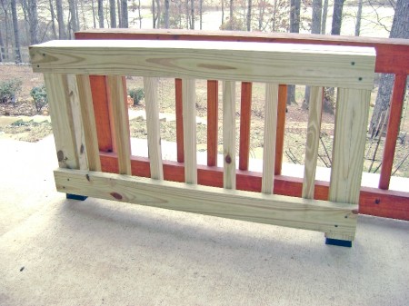 Build a Concrete Patio Deck Rail: Assembled Deck Rail