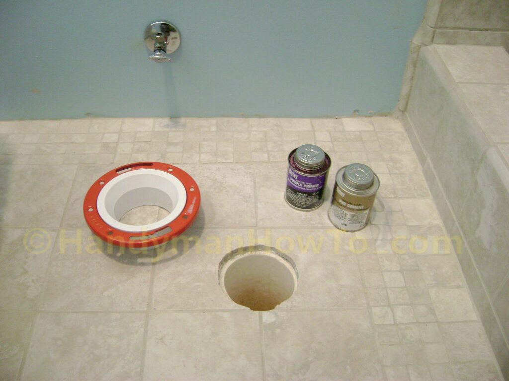 Basement Bathroom: Install a PVC Closet Flange