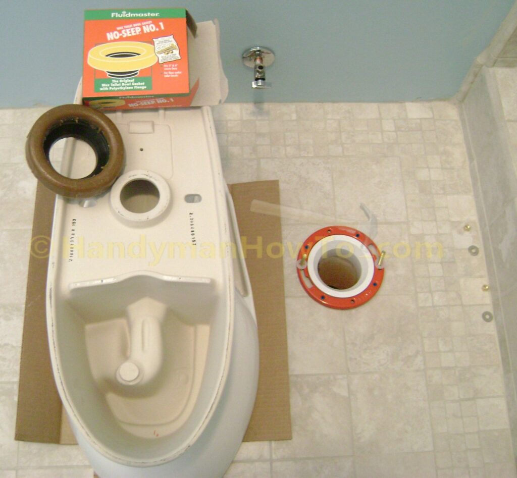 Install a Toilet: Wax Toilet Gasket before Mounting on the Closet Flange