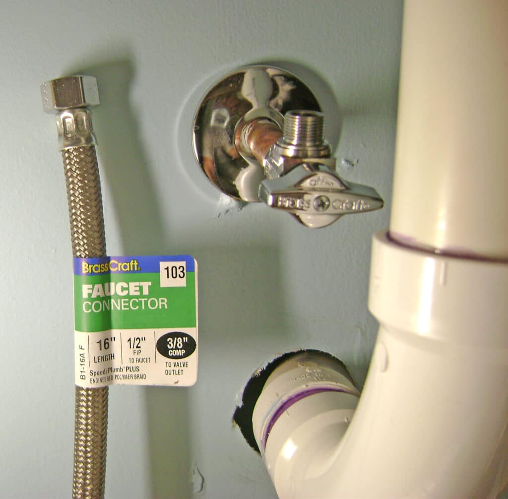 Basement Bathroom Sink: Install the Faucet Connector
