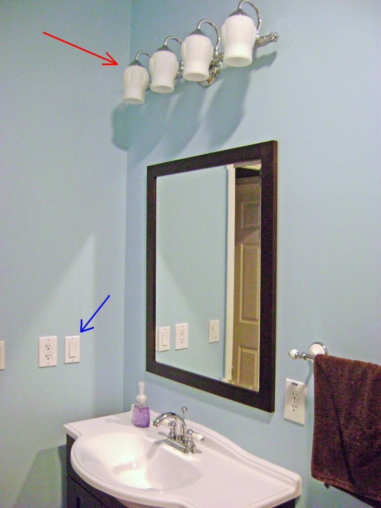 Finish a Basement Bathroom: Install a Vanity Light and Switch