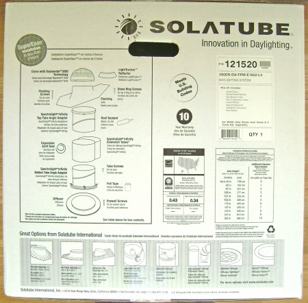 Solatube Skylight Kit - Everything is in the Box