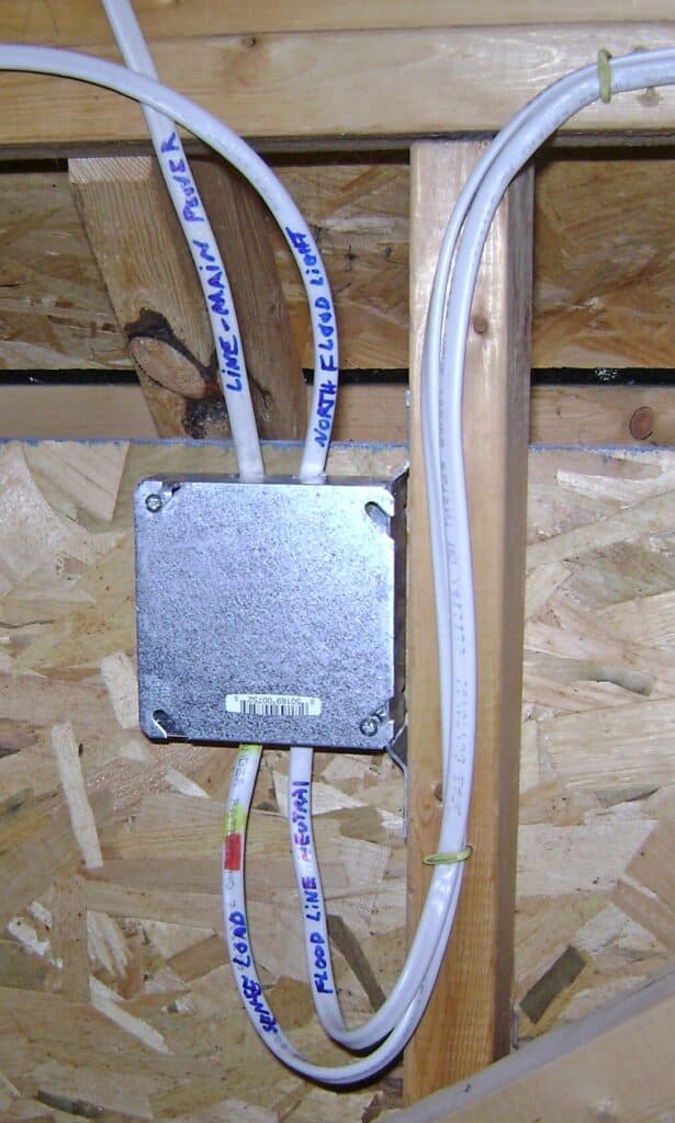 Metal Cover affixed to the Junction Box