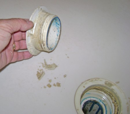 Leaky Shower Drain with Brittle Plumbers Putty