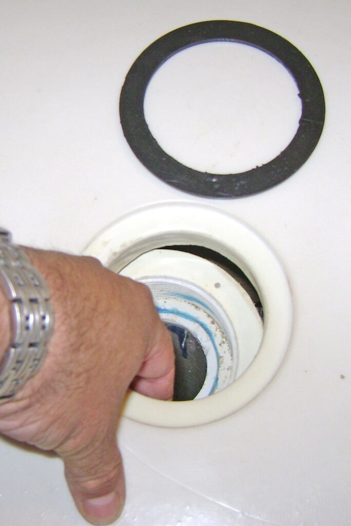 Shower Drain Leak Repair: New Rubber Gasket