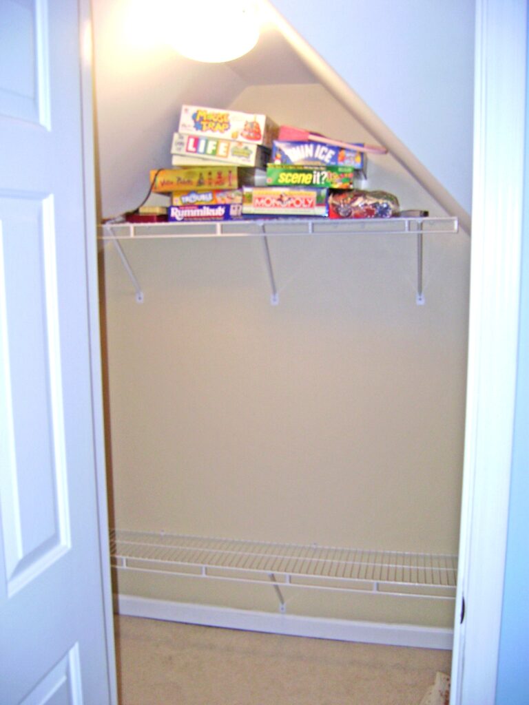 Bedroom Closet at Gable End of House