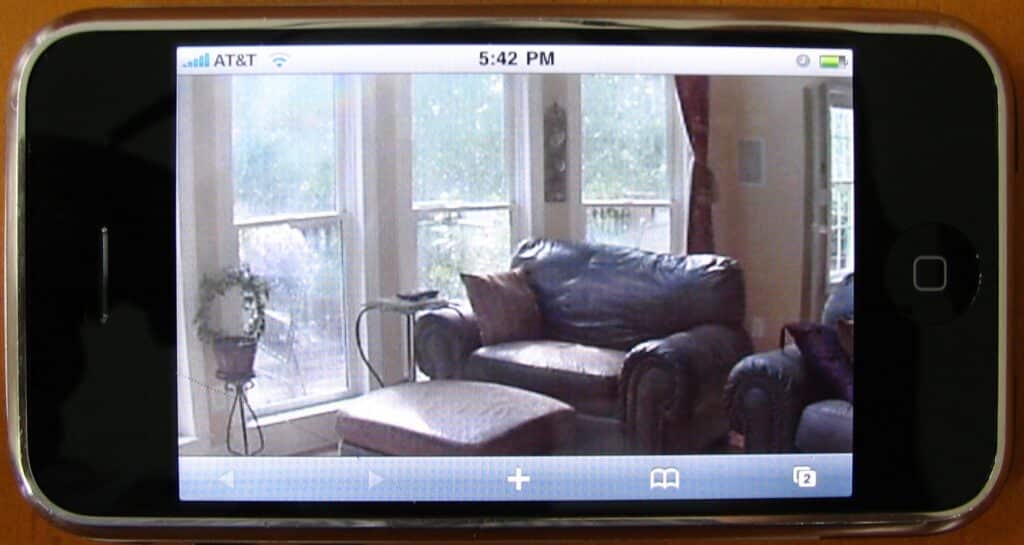 iPhone Zoomed View - Panasonic Network Camera