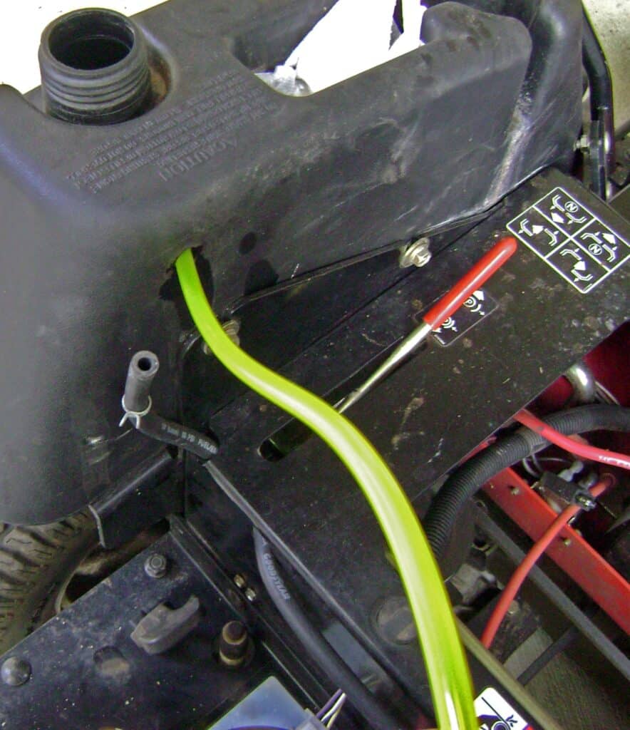 Installing the New Tygon Fuel Line - Gravely ZT1640 Lawn Mower