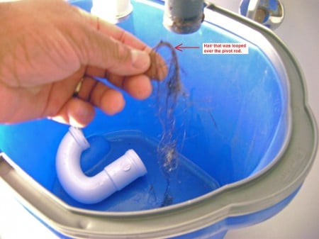 Bathroom Sink: Remove the Hair from the Drain