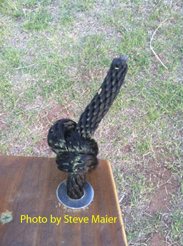 Rope Tree Swing: Steel Seat Washer for Ashley's Stopper Knot