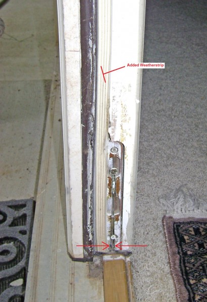 Exterior French Door Repair: Split Wood Astragal and Slide Bolt