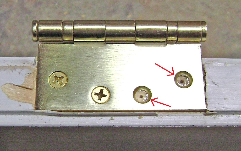 Center Punches for the Hinge Screws
