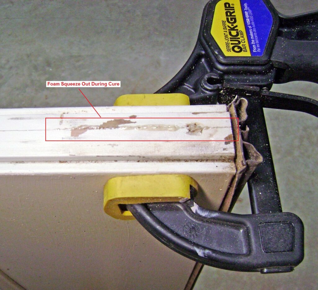 Door Frame Repair: Gorilla Glue Foams and Expands as it Cures