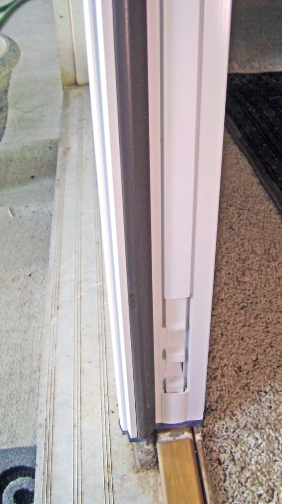 Exterior French Door Repair: Bottom View of the New T-Astragal