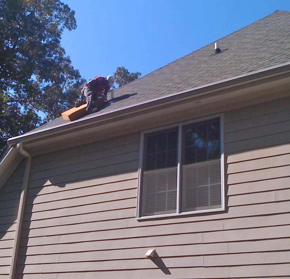Roof Vent Pipe Flashing Replacement: Apply Roof Sealant to the Nail Heads