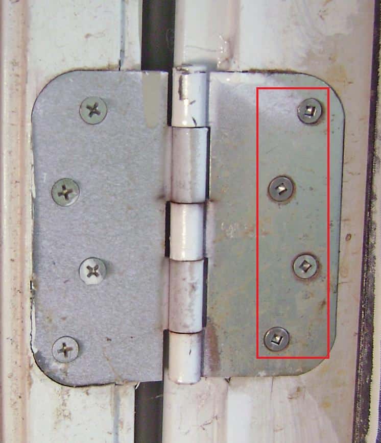 Bottom Door Hinge - Signs of Repair