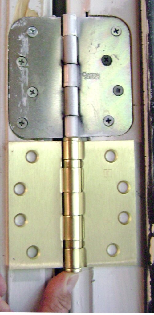 Hager BB1279 Door Hinge Compared to Old Hinge