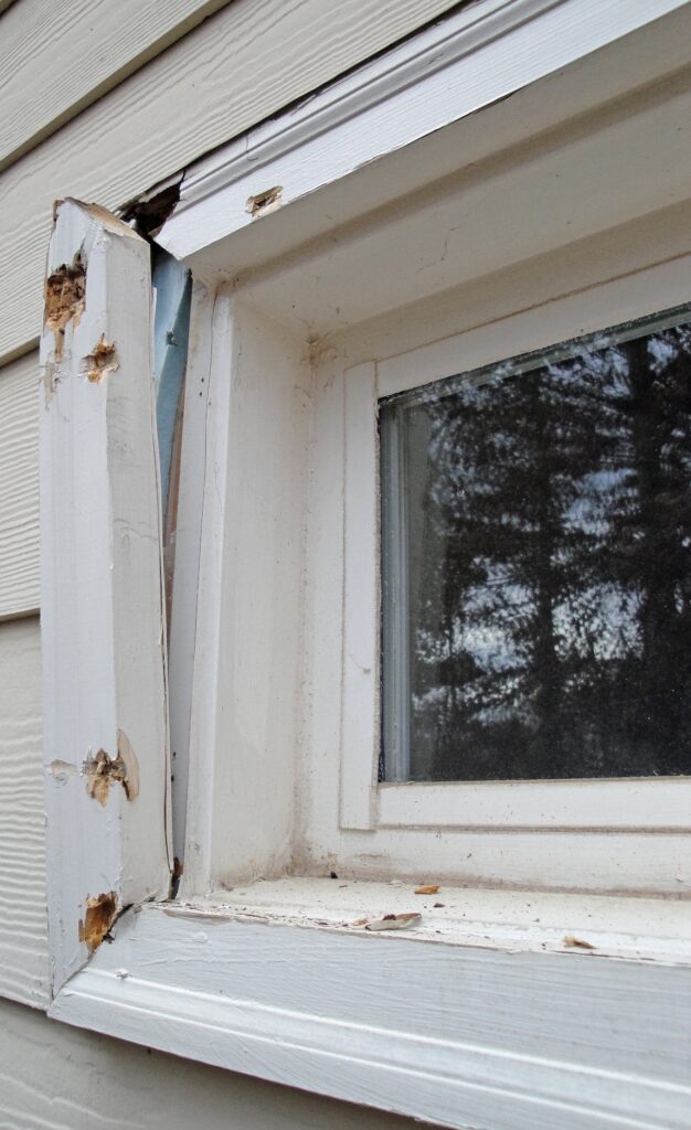 Exterior Window Frame Repair: Pull Off the Rotted Window Casing