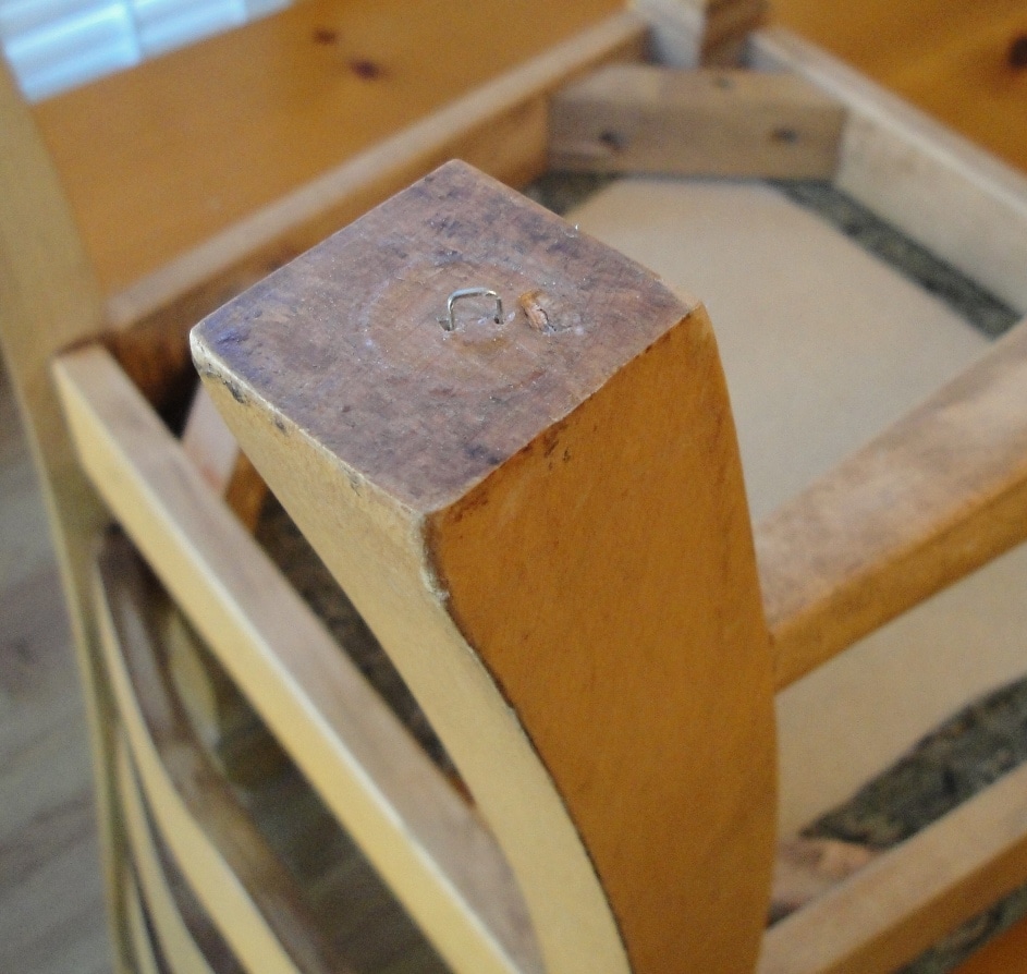 Replace Chair Leg Pads: Wood Staple in the Chair Leg