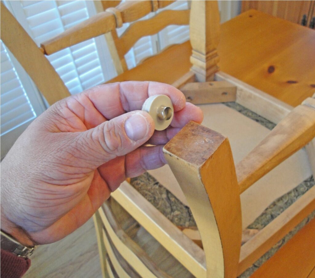 Install the Nail-On Felt Chair Leg Pad