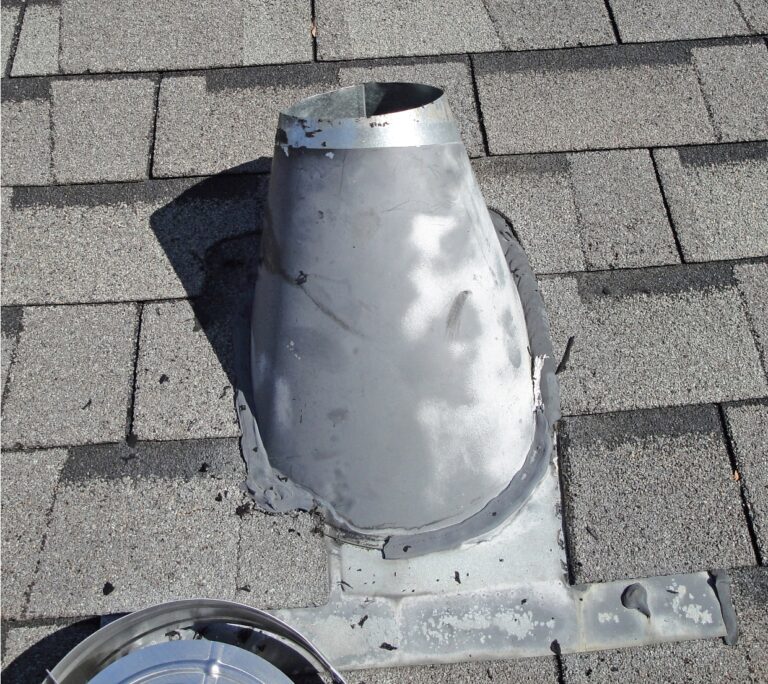 Roof Vent Flashing Cone Cleaned and Ready for New Pipe
