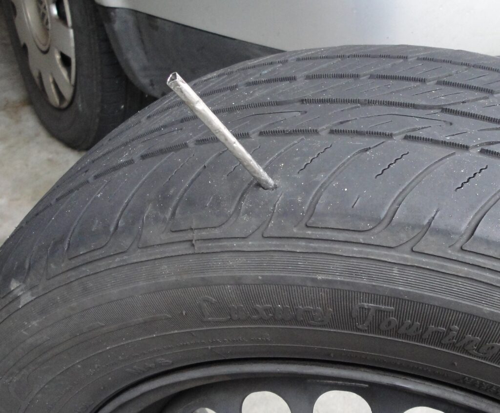 Fix a Flat Car Tire: Metal Tube Puncture