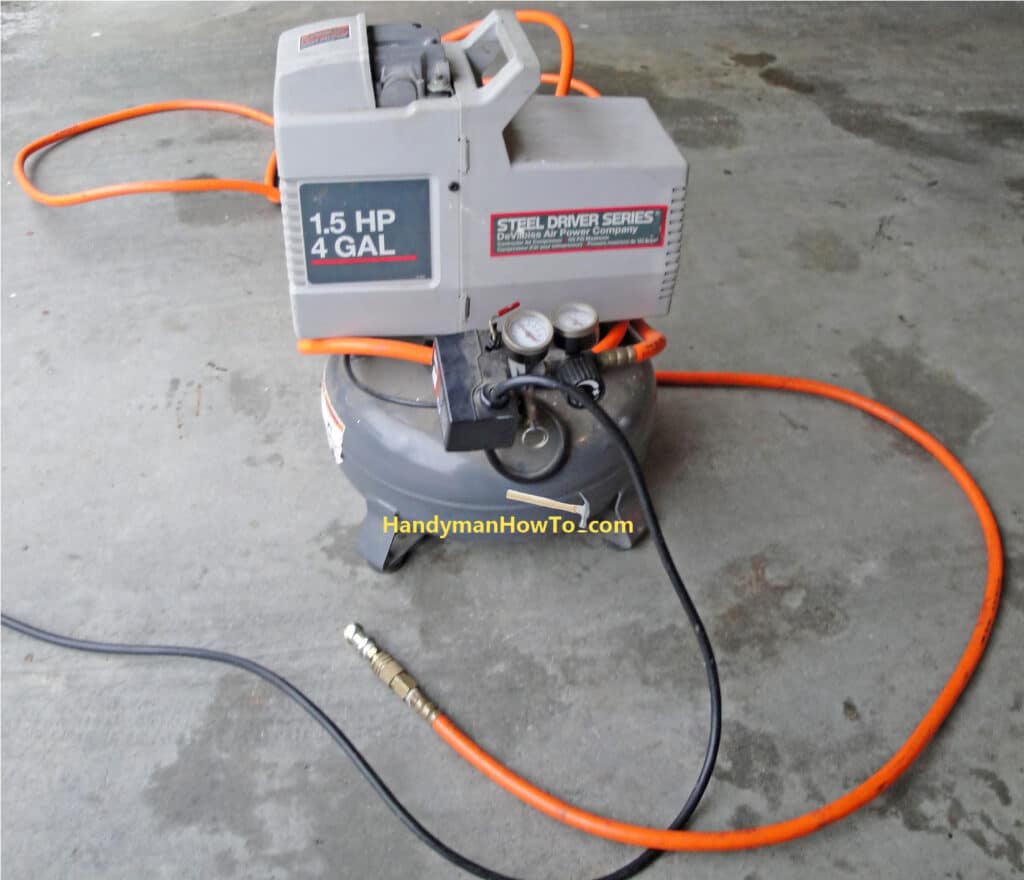 How to Plug a Flat Car Tire: Inflate the Tire with a Portable Air Compressor