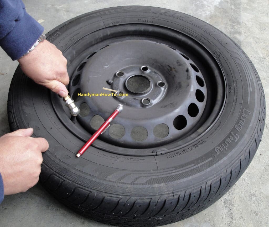 Reinflate the Tire to the Car Manufacturer's Specifications