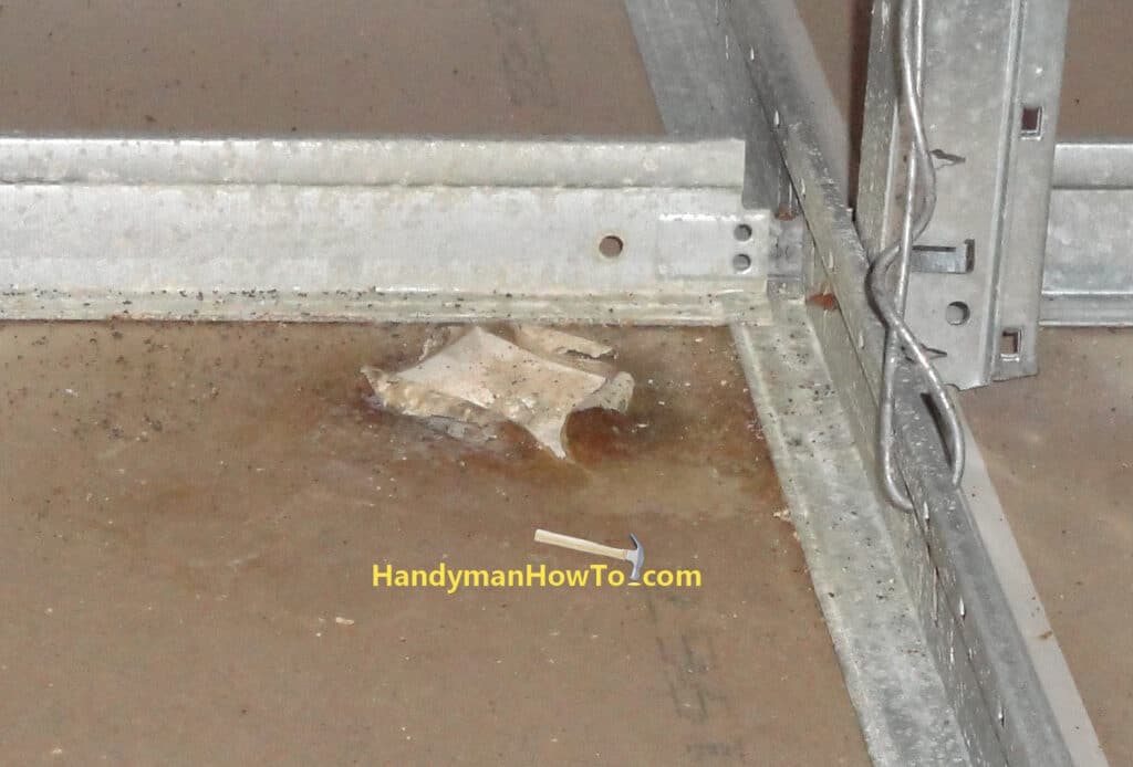 Drywall Ceiling Water Damage cause by Plumbing Leak
