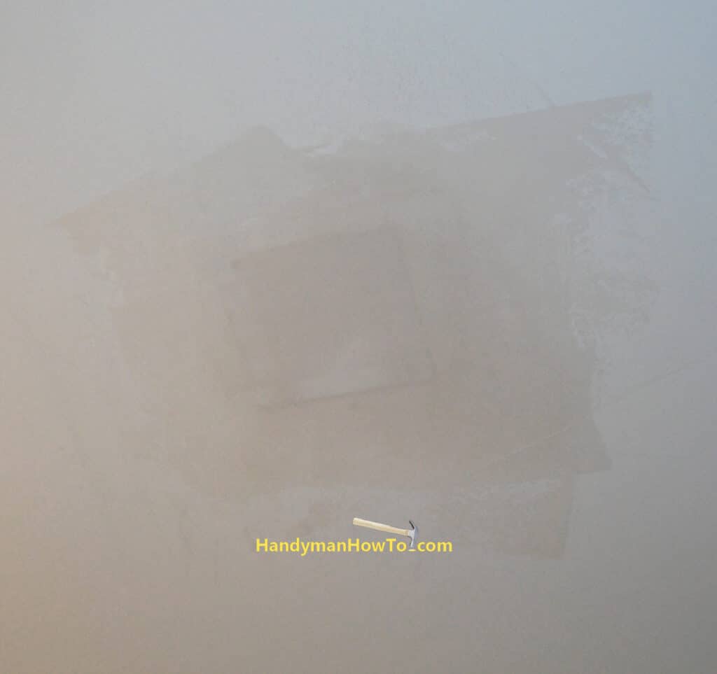 Water Damaged Drywall Ceiling: Finishing the Repair Panel