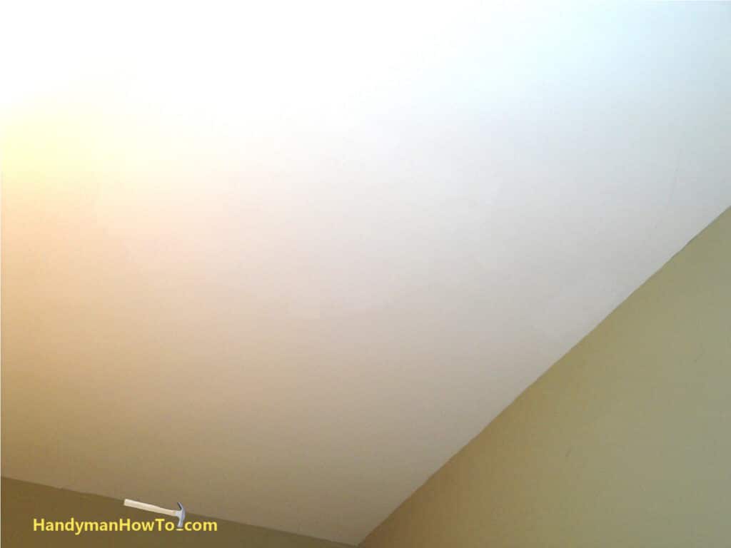 Finished Ceiling Drywall Repair after Painting
