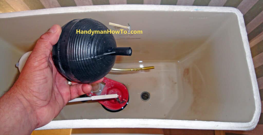 Replace a Toilet Fill Valve: Unscrew and Remove the Float Ball
