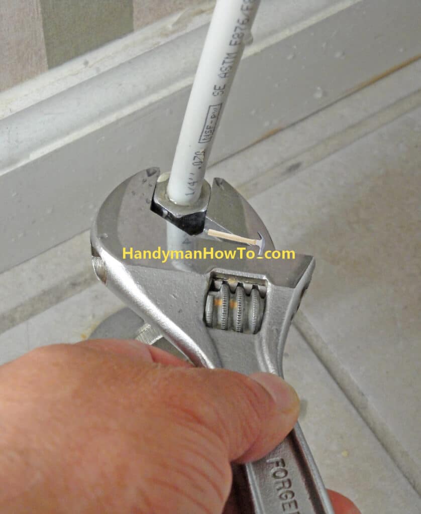 Toilet Shutoff Valve: Unscrew the Water Supply Host Compression Nut