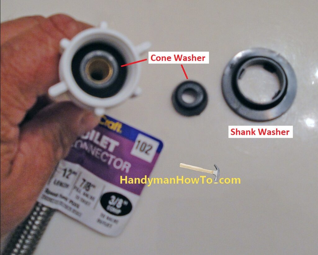 Toilet Repair: Toilet Connector Cone Washer and Shank Washer