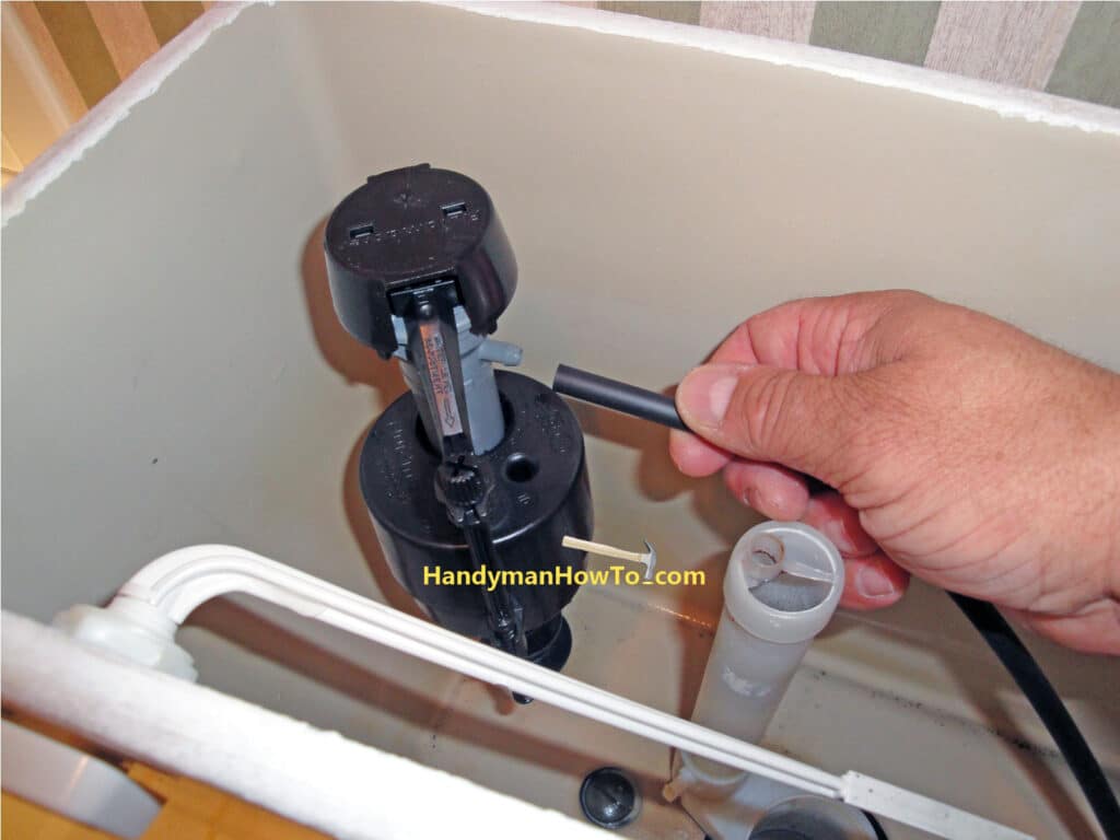 Install a Toilet Fill Valve: Attach the Refill Tube to the Fill Valve