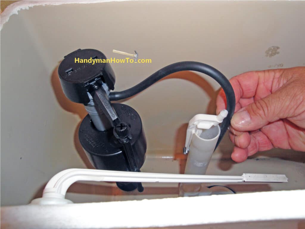 Install a Toilet Fill Valve: Measure and Cut the Refill Tube