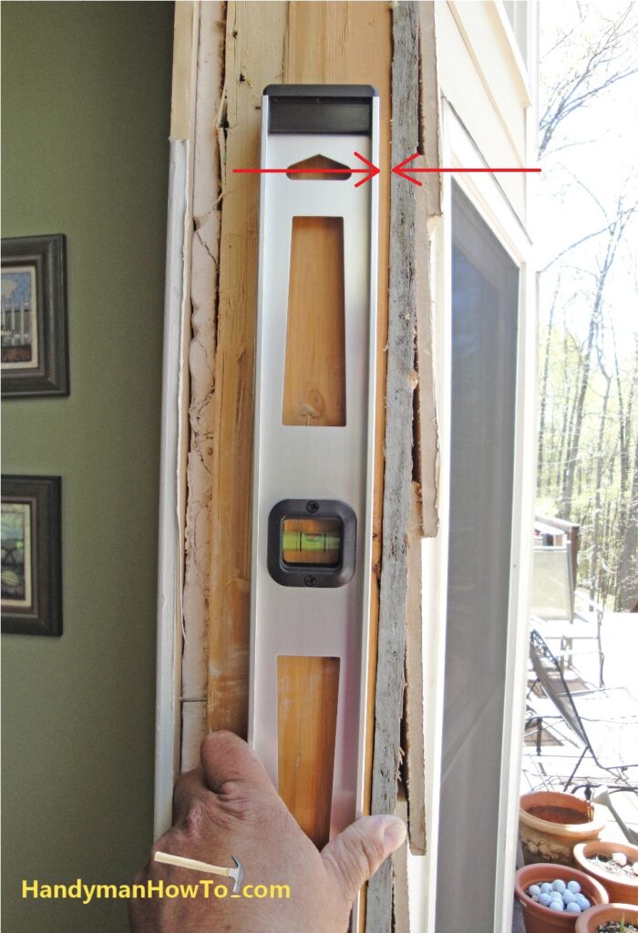 Exterior Door Rough Opening: Wall Slightly Out of Plumb